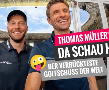 Der verrückteste Golfschuss der Welt mit FC Bayern-Spieler Thomas Müller und Golfprofi Max Kieffer