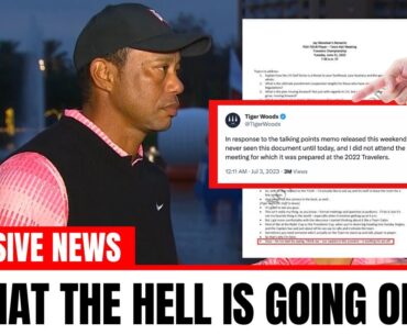 Tiger Woods sends golf fans into FRENZY after he responds to NEW LEAKED PGA TOUR DOCUMENT...