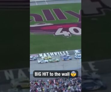 Ryan Blaney rams into the wall 😱 #NASCAR #Ally400 #Nashville #crash