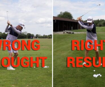 Can the wrong thought produce the right result in your golf swing?