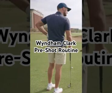 Wyndham Clark pre-shot routine #shorts #golf #golfswing #usopen #wyndhamclark