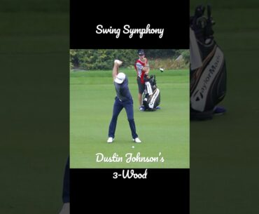 Swing Symphony: Dustin Johnson's Majestic 3-Wood in Slow Motion #golf #golflife #golfswing #shorts