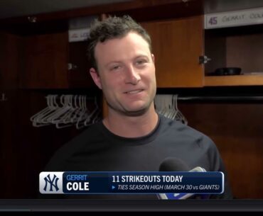 Gerrit Cole after 11 strikeout showing in Colorado