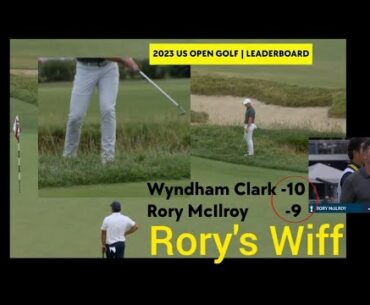 Rory's WIFFED SHOT that eventually cost him a PLAYOFF CHANCE | 2023 U.S. Open Golf | #shorts