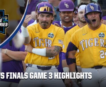 Men's College World Series Finals, Game 3: LSU Tigers vs. Florida Gators | Full Game Highlights