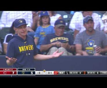 Craig Counsell and Brian Anderson EJECTED After a Balk! | Milwaukee Brewers | 7/8/2023