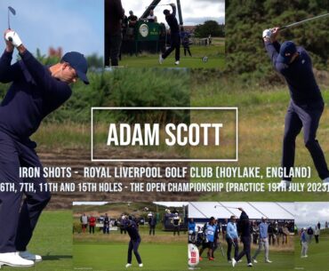 Adam Scott Golf Swing Mid, Short & Long Irons - Royal Liverpool (Hoylake, England) July, 2023.