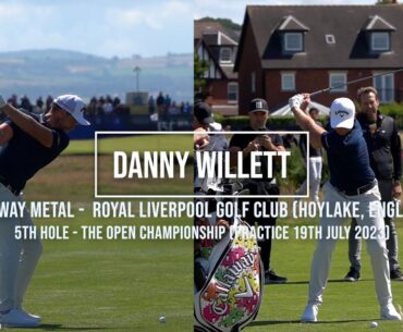 Danny Willett Golf Swing Fairway Metal  (DTL & Face-on views), Royal Liverpool (Hoylake) July, 2023.