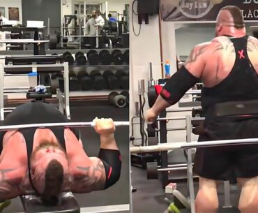 Eddie Hall Tries To Bench 300 KG