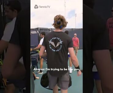 Alcaraz & Rublev FUNNY Interaction 🤗