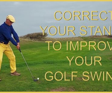 correct your stance to improve your golf swing