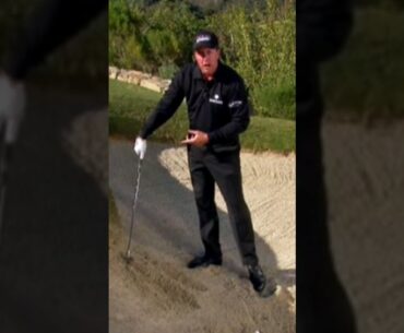 Phil Mickelson:  The Uphill Buried lie | The Bunker (part 3) #shorts #golf #golfswing #golftips