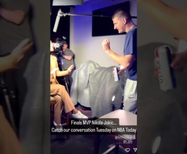 Nikola Jokic Told Malika Andrews This Before NBA Championship Interview 🤣 #shorts