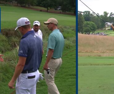 Scott and Thomas' identical out-of-bounds tee shots at Wyndham