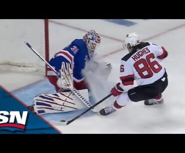 Jack Hughes Gives Devils Early Lead In Game 4 With GORGEOUS Breakaway Goal