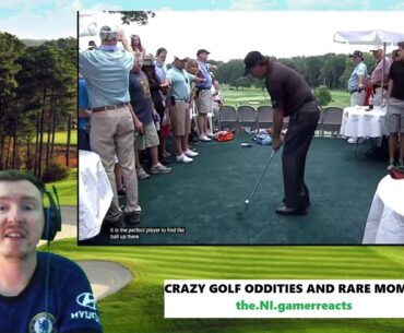 Crazy golf oddities and rare moments reaction video! The greatest hole in one ever? #golf #pga