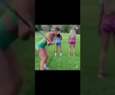 golf girls | fitness | swing | beautiful | highlights | glamorous | sports girls | course #shorts