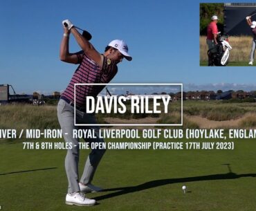 Davis Riley Golf Swing Driver & Mid-Iron (slow-motion) Royal Liverpool Golf Club (Hoylake) July 2023