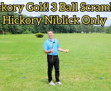 Hickory Shafted Antique Golf Club Challenge Solo Scramble With 3 Balls