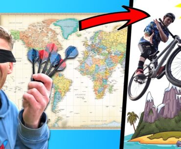 THROWING A DART AT A MAP AND RIDING MTB WHERE IT LANDS!