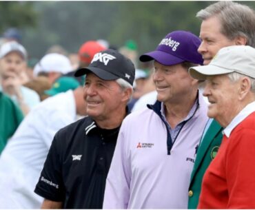 Gary Player, Jack Nicklaus and Tom Watson tee off to open the 2023 Masters ⛳️