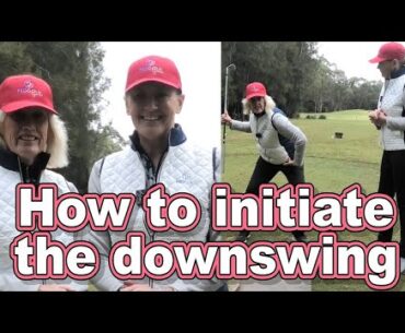 The ProGolfGals show you the two triggers to initiate the downswing in the golf swing.