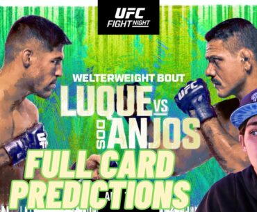 UFC Fight Night Luque vs. Dos Anjos Full Card Predictions!