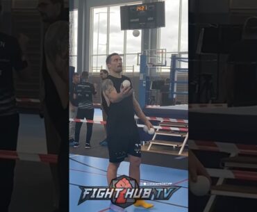 Usyk FIRST LOOK at camp for Dubois; showcases STRANGE training techniques!