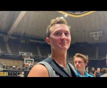 GoldandBlack com video — Purdue guard Fletcher Loyer pre Europe