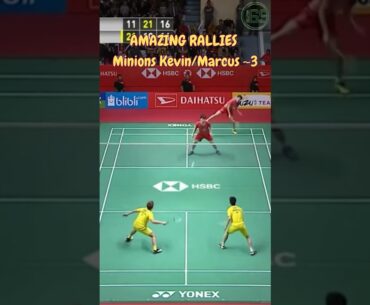 AMAZING RALLIES Minions Kevin/Marcus Gideon Vs Li Jun Hui/Liu Yu Chen ~3 Badminton Mania Lovers