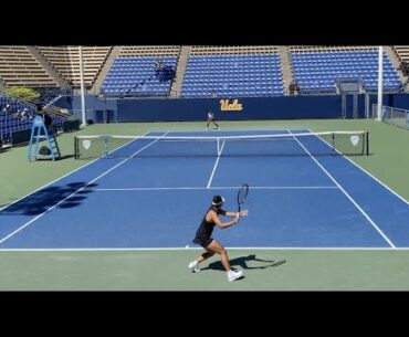 03/25/2023 UCLA(Tian) vs CAL(Giavara) College Tennis Single Top Court