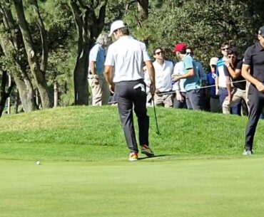 Golf - Professionals - Playing at Open España 2019 - Putting on the green don't finish ok