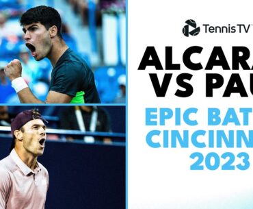 Carlos Alcaraz vs Tommy Paul EPIC | Cincinnati 2023 Highlights