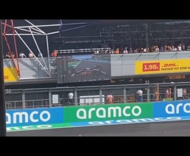 British crowd live reaction when Max Verstappen steals Pole Position from Lando Norris #BritishGP