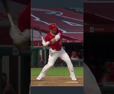 Mike Trout Slow Motion Home Run Baseball Swing Short