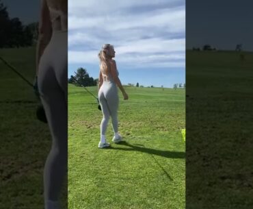 Amazing Golf Swing you need to see | Golf Girl awesome swing | Golf shorts | Paige Spiranac