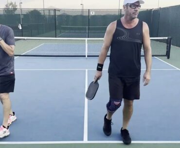 Gordon's Best Game Ever???  Coach David & Gordon vs Tin Man & Jeff - Lake Havasu Pickleball