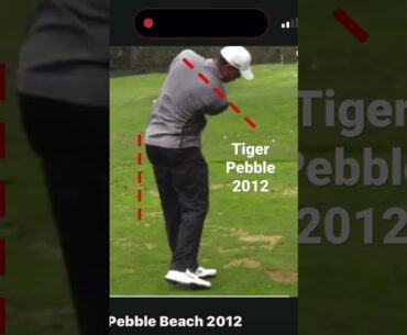 Tiger Woods 2012 Pebble Beach! Shoulder playing perfect Tush on the wall #tigerwoods #golfswing