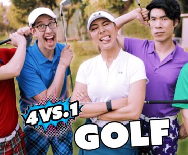 Can 4 Guys Beat A Professional Golf Champion?