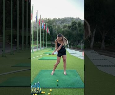 my swing in slo mo - small changes are better than none #shorts #golf #golfshot #golfgirl