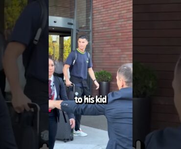 Christiano Ronaldo meeting a young fan