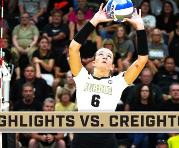 Creighton at Purdue | Highlights | Big Ten Volleyball | 8/26/2023