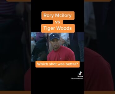 Rory Mcilory vs Tiger Woods - who shot was better ? #golf #shorts #tigerwoods #rorymcilroy