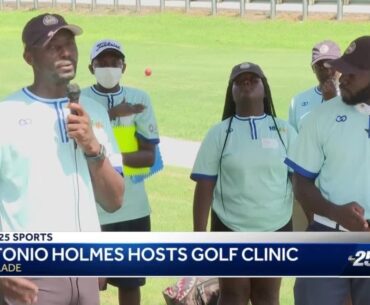 Santonio Holmes hosts golf clinic in Belle Glade