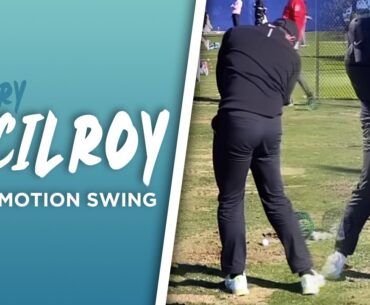 Rory McIlroy Front & Back View Slow Motion Iron Swing