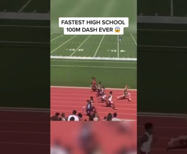 The fastest high school 100M dash ever 😱👏 (via fast university) #shorts