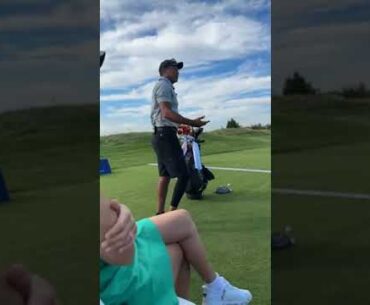 Tiger Woods was on the range at Liberty National this morning with Rickie Fowler Will Zalatoris