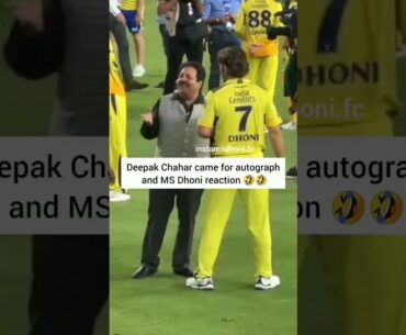 Bonding between Thala Dhoni and Deepak Chahar 😍😂 #msdhoni #csk #ipl