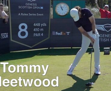 Tommy Fleetwood Golf Swing - Slow Motion Driver (Face On)