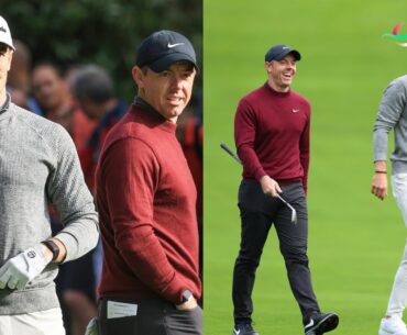 Rory McIlroy and Gareth Bale at the BMW PGA Championship Celebrity Pro-Am